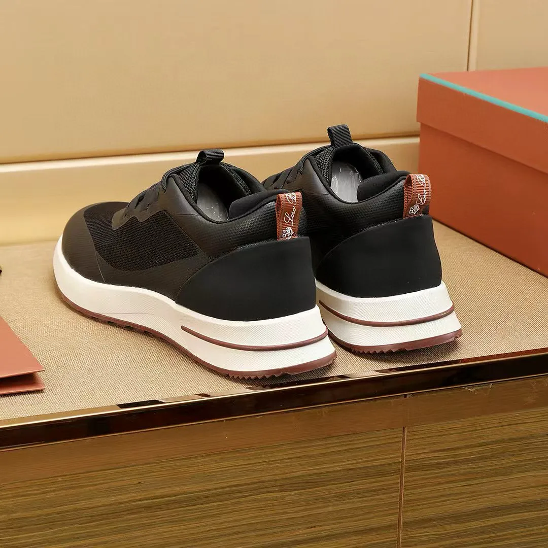 Factory price: 480💰Loro Piana niche classic jogging shoes, men's lace-up casual shoes and sneakers, high-quality lightweight and comfortable fabrics, suitable for outdoor leisure, the color scheme is young and energetic, and it looks great with sportswear or casual suits! Size: 38-44 (45. Customized)
